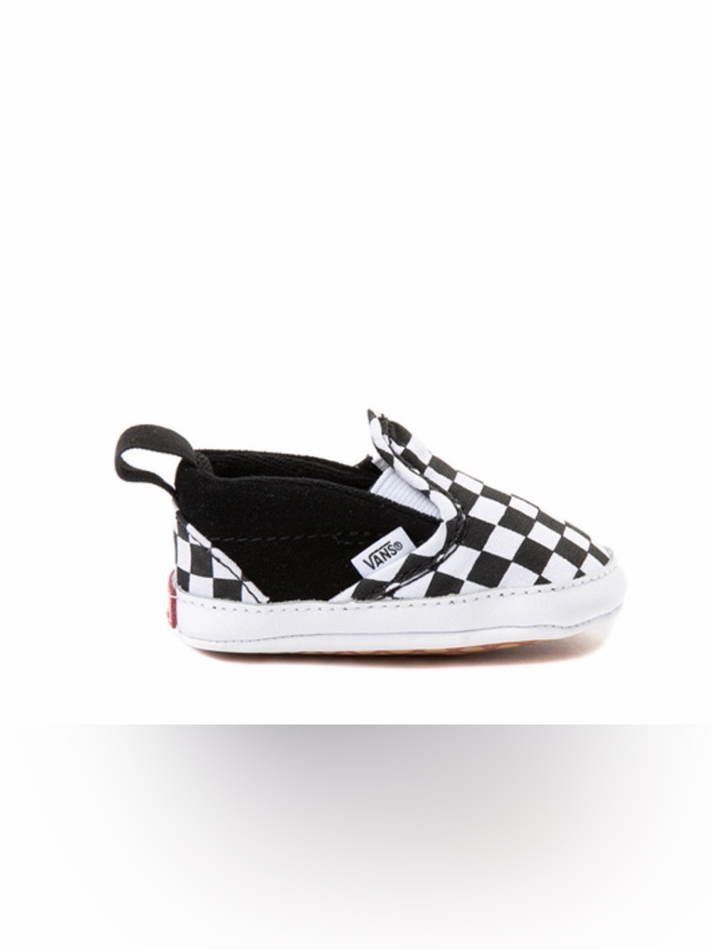 Vans Slip-On V Checkerboard Crib Shoe - Baby - Black / White